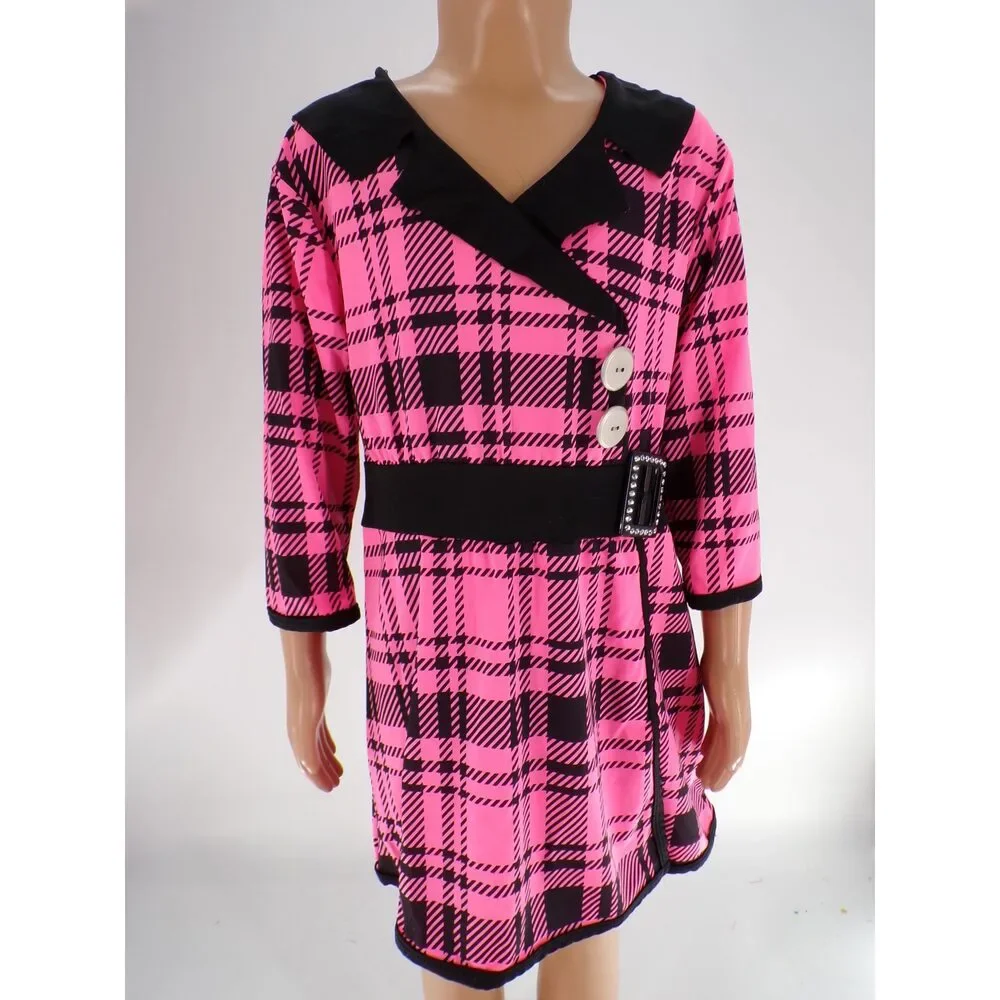 Pre-Owned Dance Costume Curtain Call E708 Medium Child Hot Pink Jazz